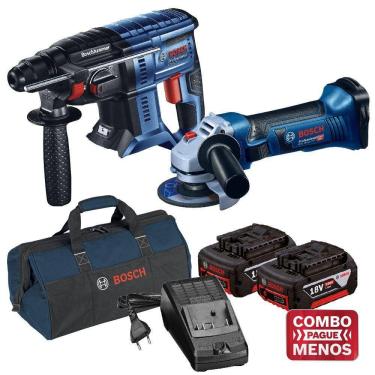 Imagem de Martelete GBH180LI e Esmerilhadeira GWS 18125VLI a bat 18V 