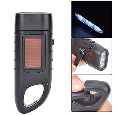 Imagem de aqxreight AT5503 ABS Plástico Solar Manivela Lanterna Emergência LED Tocha Portátil para Escalada CampingGreen Solar 37 * 22 100000 Minutos de Carga de Silício Usando Tempo Contínuo de Geração 120