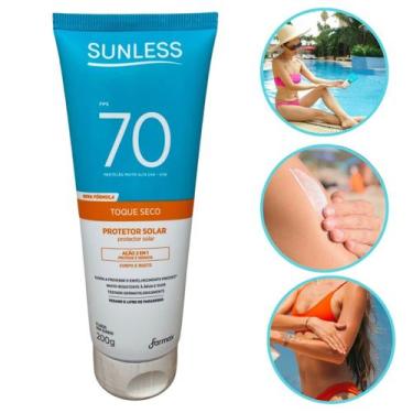 Imagem de Protetor solar fps70 200g sunless kit c/20 unidades - farmax