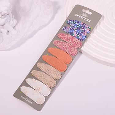 Imagem de 10 peças de grampos de cabelo para bebês meninas 5,5 cm estampa floral infantil infantil antiderrapante pequenos grampos de cabelo acessórios de presilhas de flores para bebês Gilrs (10 peças-N)