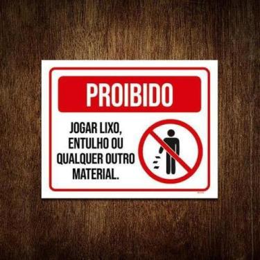 Imagem de Kit 10 Placas De Sinalização - Proibido Jogar Lixo Entulho - Sinalizo.
