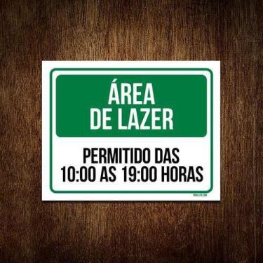 Imagem de Placa Sinalização - Área De Ler Horário Permitido 18X23 - Sinalizo
