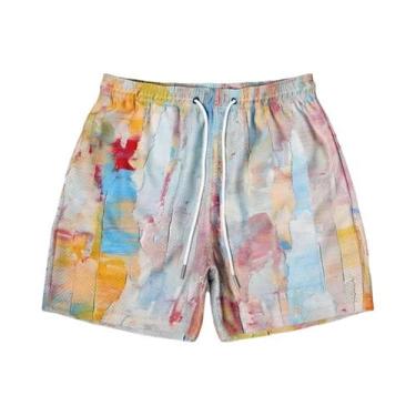 Imagem de Bermudas De Malha Para Academia Masculinas De Verão, Calças Casuais De