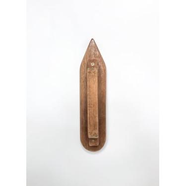 Imagem de Em Curvas Vincador de Costura Ferro em Cedro, Prensa para Alfaiataria, Clapper de Madeira Maciça