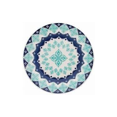 Imagem de Prato Fundo Jantar Decorado Louça Cerâmica Resistente Lindo Jogo com 12 Unidades Premium Biona 22cm (Lolla,12)