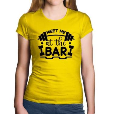 Imagem de Baby Look Algodão Meet Me At The Bar - Foca na Moda, Amarelo, M
