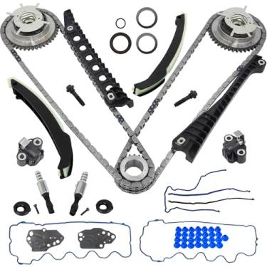 Imagem de Kit de corrente de distribuição Triton 5.4 3v para 2005 Fo.rd F150 2004-2008 2005-2010 Fo.rd Expedition 5.4 Triton Engine Timing Chain Set Replace # 3R2Z-6A257-DA