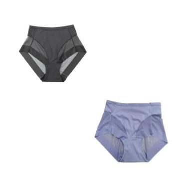 Imagem de Calcinhas Sem Costura De Cintura Alta Para Mulheres, Controle De Barri