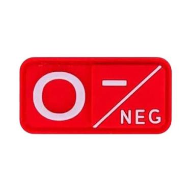 Imagem de Patch De Tipo Sanguíneo Em PVC Pequeno Com Gancho Para Mochila Distint