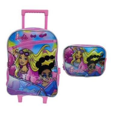 Imagem de Kit Mochila De Rodinha Barbie + Lancheira 42632-Feminino