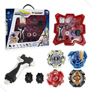 Imagem de Kit Beyblade 4 In 2 Lançadores Arena  Envio Rápido