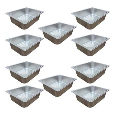 Imagem de Kit 10 Cubas Gn 5litros 1/2 Inox Inox Buffet - Casinha Industrial, Ino