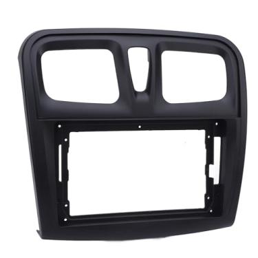 Imagem de Acouto Fáscia de Rádio Estéreo de Carro de 9 Polegadas para Logan 2014-2018, Estrutura de Painel de Navegação ABS Com Instalação Simples (Com chicote de fios)