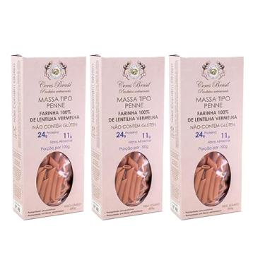 Imagem de Kit 3X: Macarrão Penne Lentilha Vermelha S/Glúten Ceres 200g