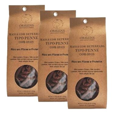 Imagem de Kit 3X: Macarrão Penne Com Beterraba Sem Glúten Origens 200g