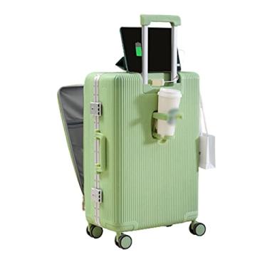 Imagem de TREEYX Mala multifuncional, interface USB, capa de carrinho frontal aberta, com senha de roda universal, grande capacidade (verde 149 x 99 x 58 cm)