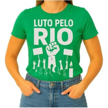 Imagem de Camisa Camiseta de Algodão Masculina Feminina Unissex Luto pelo Rio de