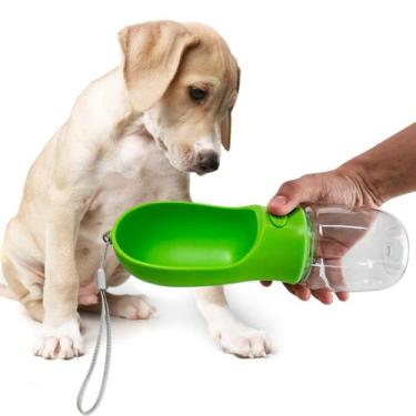 Imagem de Garrafa Agua Bebedouro Pet Cachorro Gato Passeio Viagem Caminhada Said