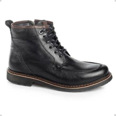 Imagem de Bota Coturno Masculina Rafarillo Couro Aumenta Altura Lisa, 41