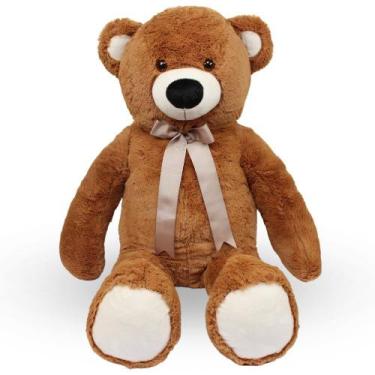 Imagem de Urso de Pelúcia 1,10 Metros Rafael Cor Mel - Fofuxos de Pelúcia
