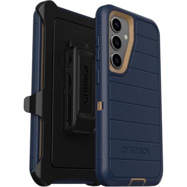Imagem de OtterBox Samsung Galaxy S25 (apenas) - Capa Defender Series - Sapatos de camurça azul - Sem tela - Robusto e durável - com proteção de porta - Clipe de coldre incluído