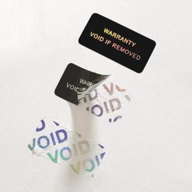 Imagem de Etiquetas De Proteção Adesivas De Papel Quebradiço Antiviolação Para G