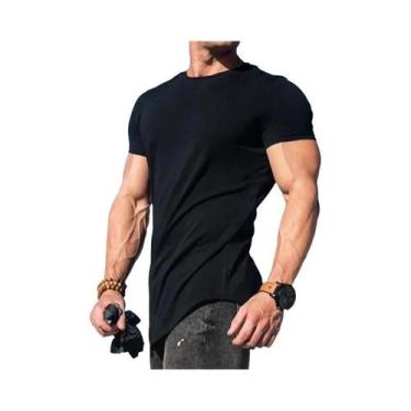 Imagem de Camiseta Masculina De Verão Para Treino Muscular, Manga Curta, Algodão