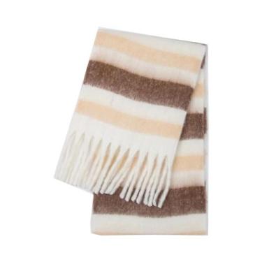 Imagem de Cachecol De Luxo Feminino Em Cashmere, Pashmina Grossa E Quente, Lenço