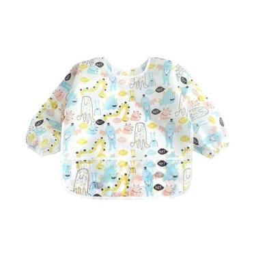Imagem de Babadores Impermeáveis De Manga Longa Para Bebês Recém-Nascidos, Roupa