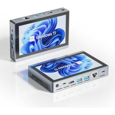 Imagem de HIGOLEPC Mini PC Win 11 PRO, Celeron N5095 Mini computador com ventilador, 8GB DDR4, 128GB ROM Mini PC com tela Micro PC USB-C 4K 60Hz WiFi 5.0 BT5.0