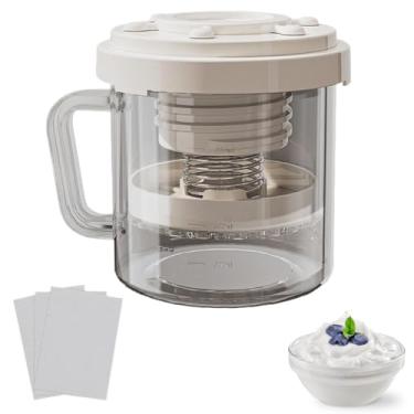 Imagem de Filtro de iogurte | Filtro reutilizável para iogurte com tampa | Utensílios de cozinha multifuncionais para dormitório doméstico, hotel, negócios, aluguel de restaurantes