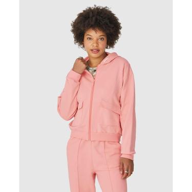 Imagem de Jaqueta Feminina Bolso Com Lapela Em Moletom Flanelado-Feminino