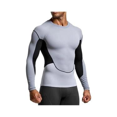 Imagem de Camiseta Masculina De Manga Longa De Secagem Rápida Para Corrida, Comp