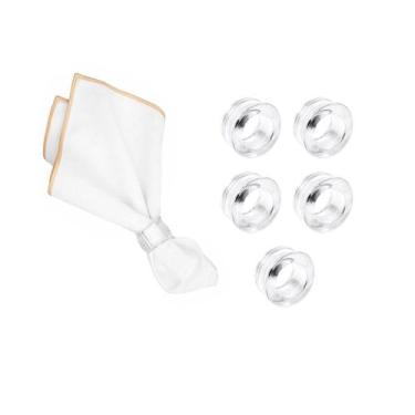 Imagem de Porta Guardanapo Anel Redondo Transparente Mesa Posta 6un - PARAMOUNT