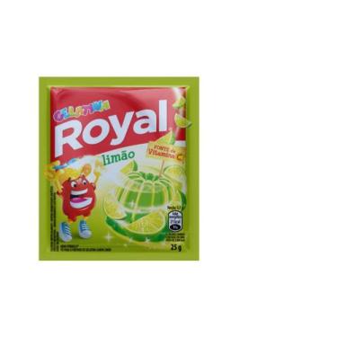 Imagem de Gelatina Em Po Limão Royal Pacote 25g Kit 12 Pacotes