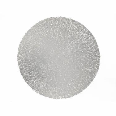 Imagem de Jogo Americano 6 Lugares Plástico Columbus Prateado Lyor 38cm