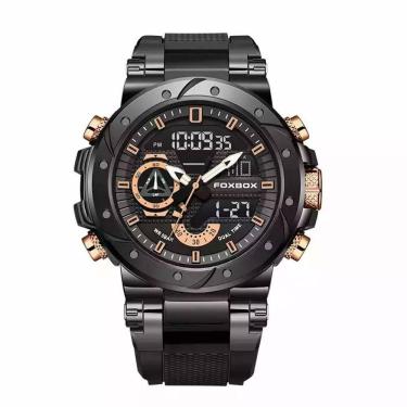 Imagem de Relógio Militar Masculino Foxbox 0056 Aço Inoxidável Bronze