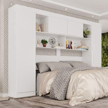 Imagem de Guarda-Roupa Casal Modulado Odin Premium 4 Portas Branco - Pnr Móveis