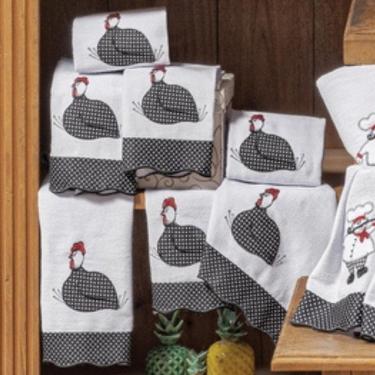 Imagem de Jogo Semaninha De Panos De Prato Bordados 07 Peças 100% Algodão - Angola