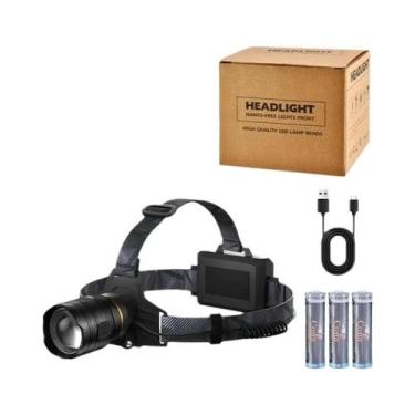 Imagem de Lanterna De Cabeça Ajustável E Brilhante XHP360 LED Com Zoom, 36 LEDs,