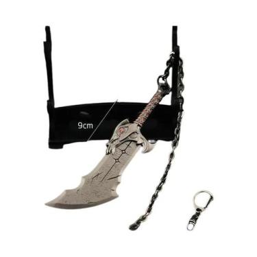 Imagem de Chaveiros Miniatura Kratos Blades of Chaos Edição Rune, Pingente De Me