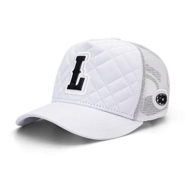 Imagem de Boné Sacudido`s - Alfabeto Letra L - Fogo - Matelassê Branco