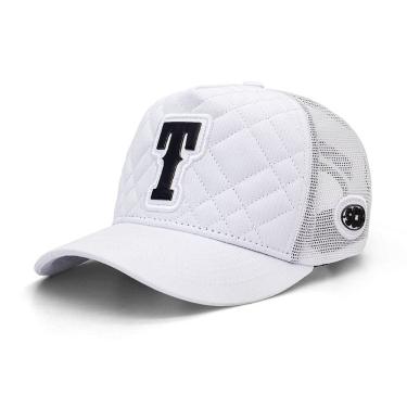 Imagem de Boné Sacudido`s - Alfabeto Letra T - Fogo - Matelassê Branco