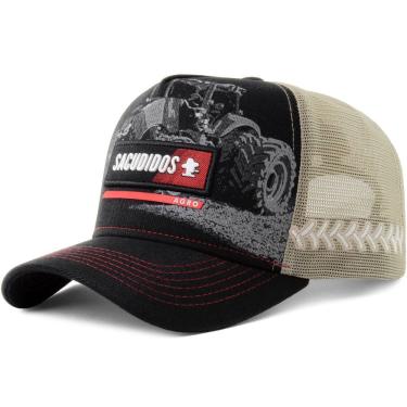 Imagem de Boné Sacudido`s Linha Trator - Preto e Branco