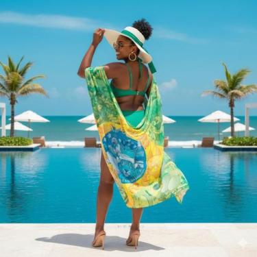 Imagem de Canga/Pareô Sublimado Brasil Diversidade 1,00x1,50m - Fera Print