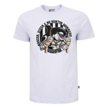 Imagem de CAMISETA SURF CENTER SANTOS ESTAMPADA MASCULINO - BRANCO G-Masculino