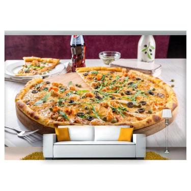 Imagem de Papel De Parede Rodízio Pizza Gourmet 3D Al183