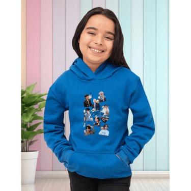 Imagem de Moletom Infantil Banda Stray Kids Blusa De Frio K-Pop - NoBrand, Azul,