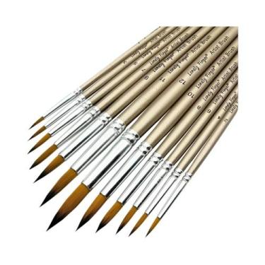 Imagem de Conjunto De 12 Pincéis De Pintura Para Artistas Com Cerdas De Nylon Ul