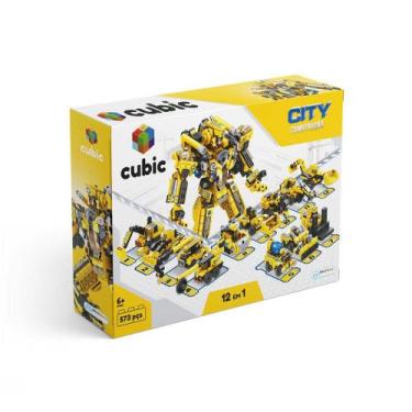 Imagem de Blocos de Montar Cubic 12 Em 1 City Construção 573 Pcs - Br1093 - Mult